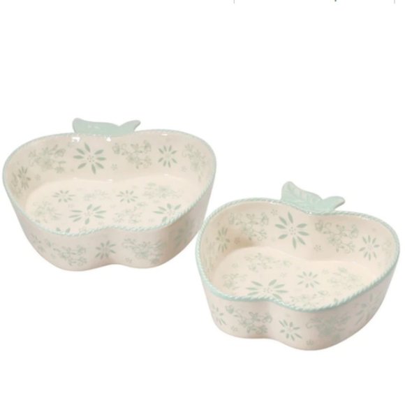 NIB set of 2 temp-tations Nostalgic Apple Baking Dishes